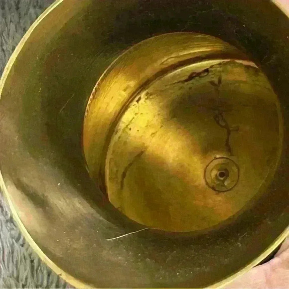 Brass pitcher with braided rope design wrapped around it made in India. Vintage - Picture 7 of 7